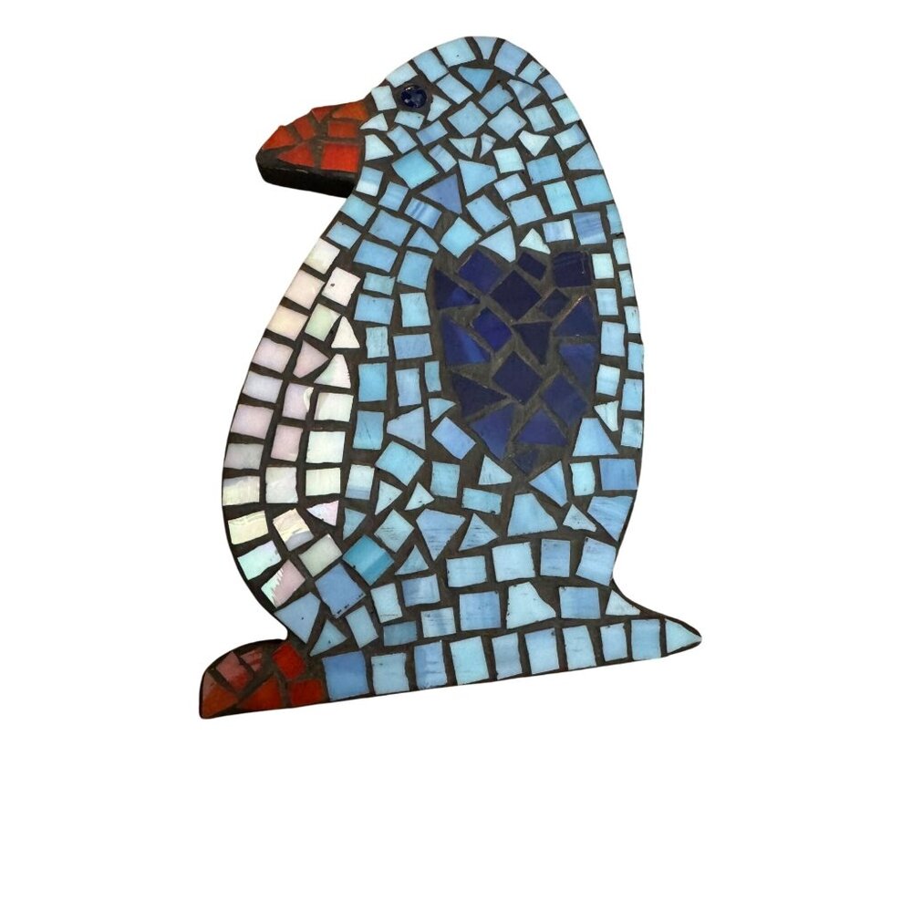 Handmade Mosaic Penguin Wall Art mosaic tile